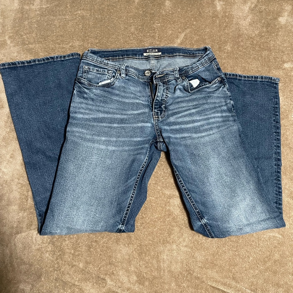 Reclaim Men's Bootcut Blue Jeans